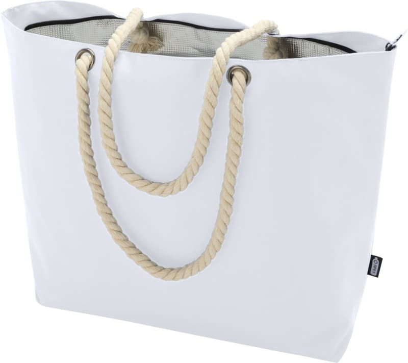 Panama GRS recycled beach cooler tote bag with cord handles 23L 4