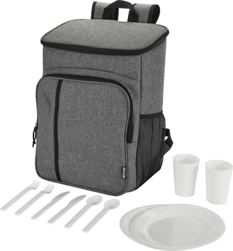 Tundra GRS recycled picnic cooler backpack with cutlery set 20L 4