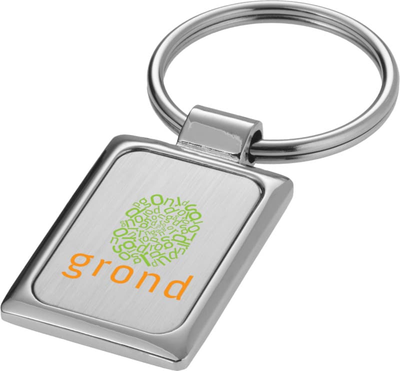 Sergio rectangular metal keychain 5