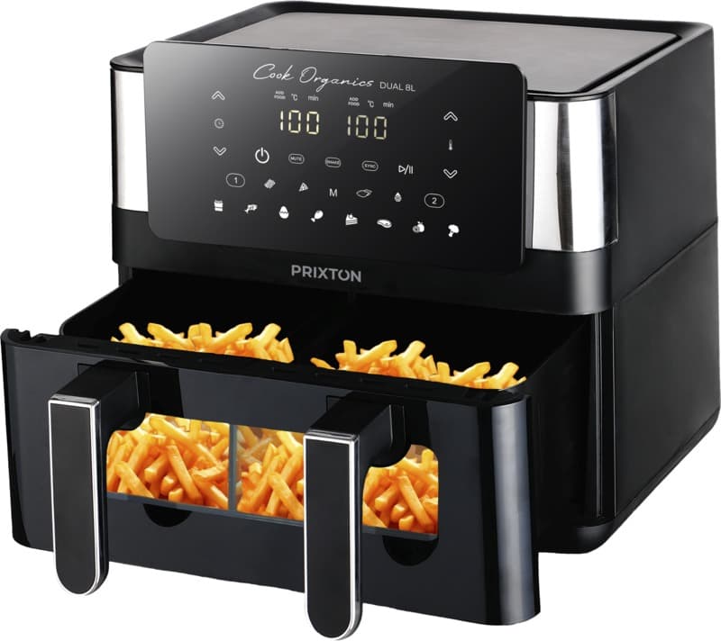 Prixton Cook Organics dual air fryer 8L 3