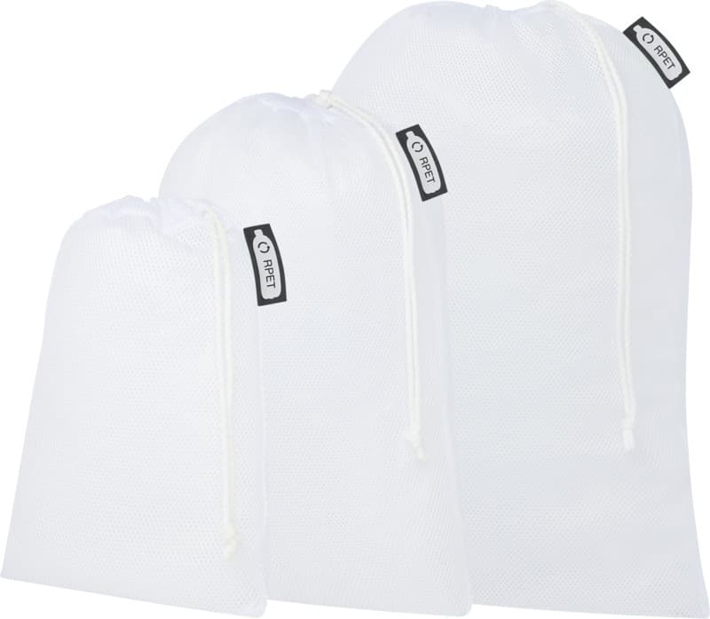 Set of 3 recycled polyester grocery bags