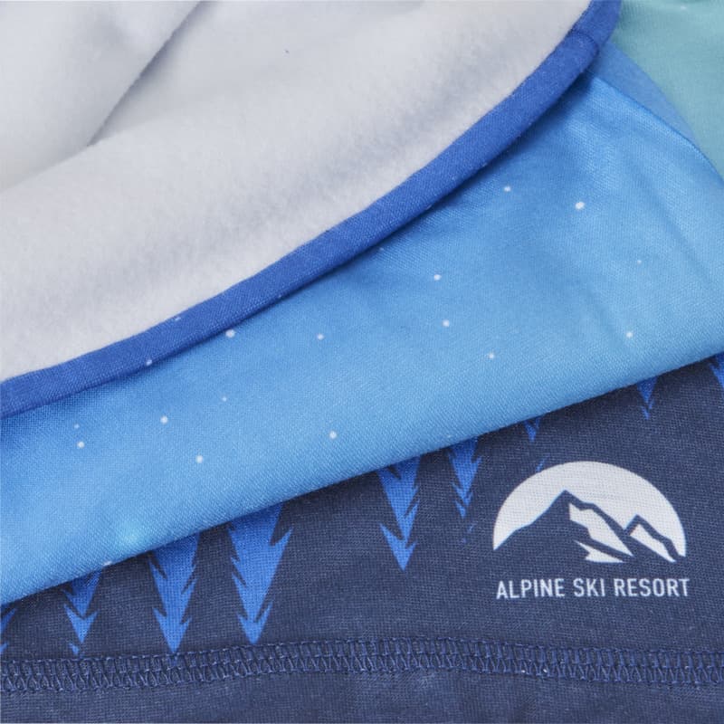 Lara sublimation multi-scarf with fleece layer and hems 4