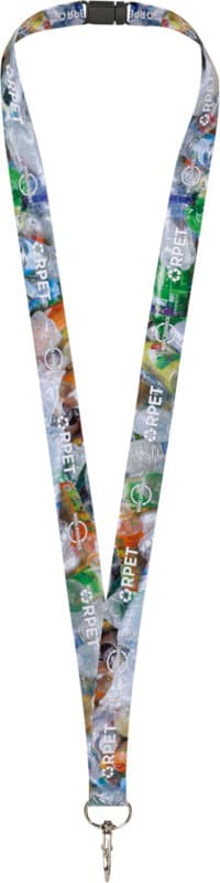 Addie recycled PET lanyard with safety breakaway