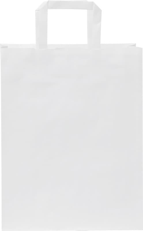 Kraft 80-90 g/m2 paper bag with flat handles - 25 x 11 x 32 cm 3