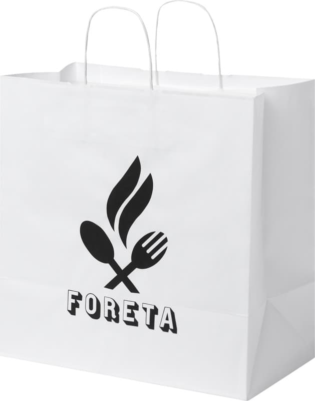 Kraft 80-90 g/m2 paper bag with twisted handles - 34 x 20 x 35 cm