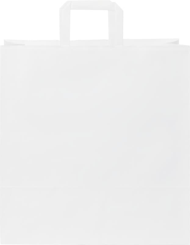 Kraft 80-90 g/m2 paper bag with flat handles - 34 x 20 x 35 cm 2