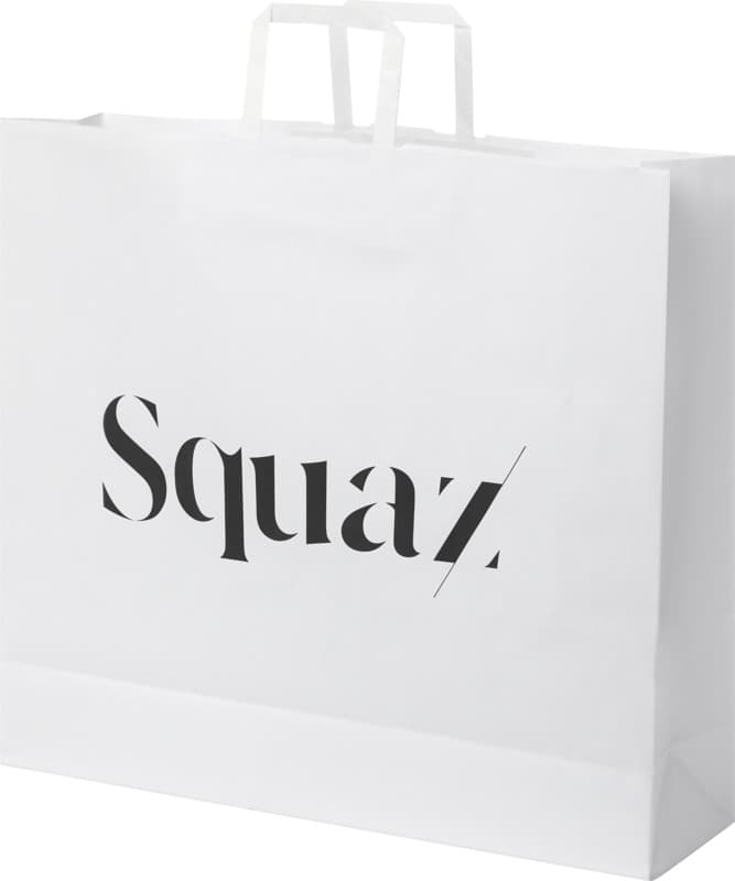 Kraft 90-100 g/m2 paper bag with flat handles - 49.5 x 14 x 44 cm