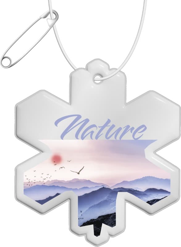 RFX™ H-10 snowflake reflective PVC hanger 4