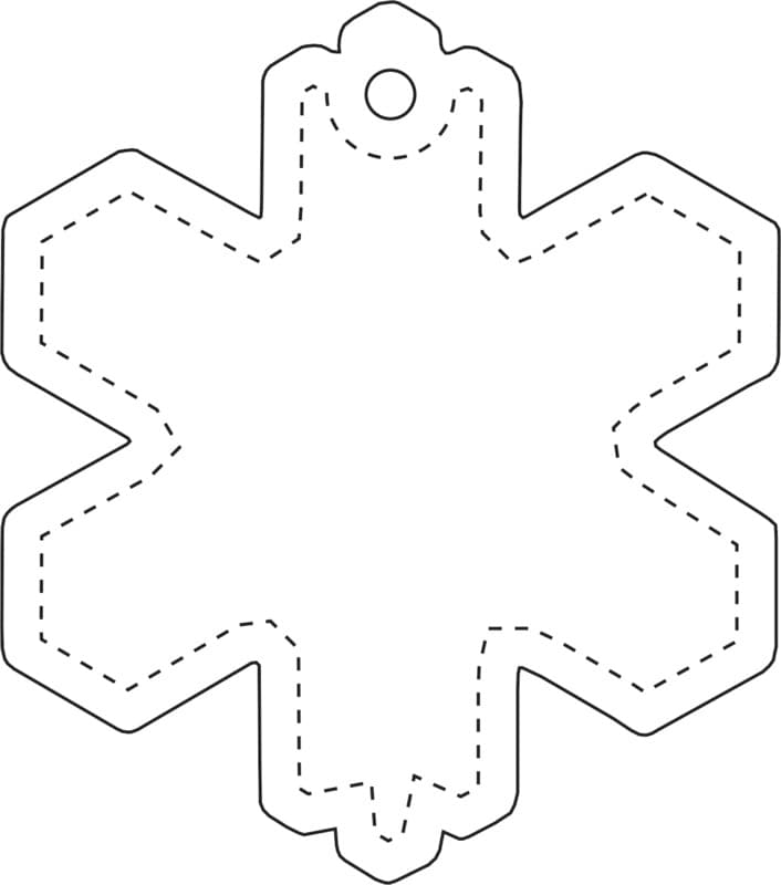 RFX™ H-10 snowflake reflective PVC hanger 3