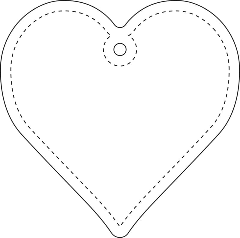 RFX™ H-16 heart-shaped lightweight reflective PVC hanger 3