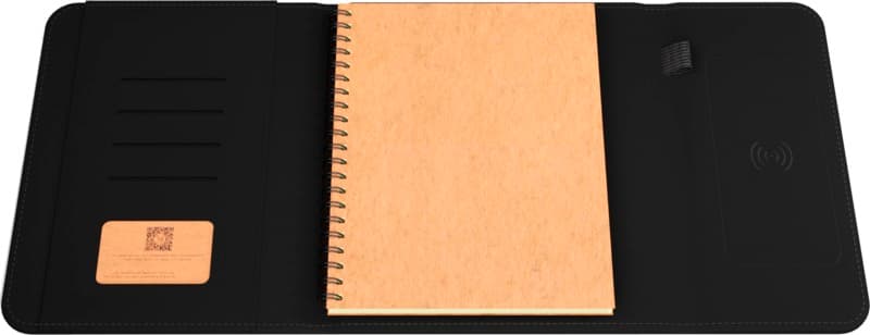 SCX.design O18 A5 notebook with 5W wireless 4000 mAh powerbank and light-up logo 4