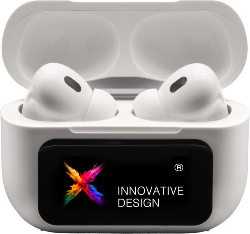 SCX.design E26 ANC earbuds with interactive touchscreen charging case 4