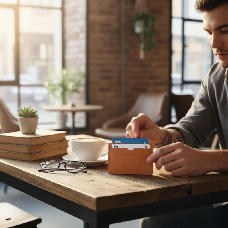 Citizen Green Tintin recycled leather card holder 2