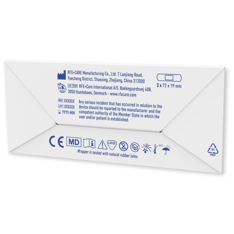 3-pieces plasters with full colour printed mini paper envelope 3