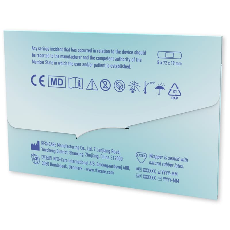 5-pieces plasters with full colour printed paper envelope 3