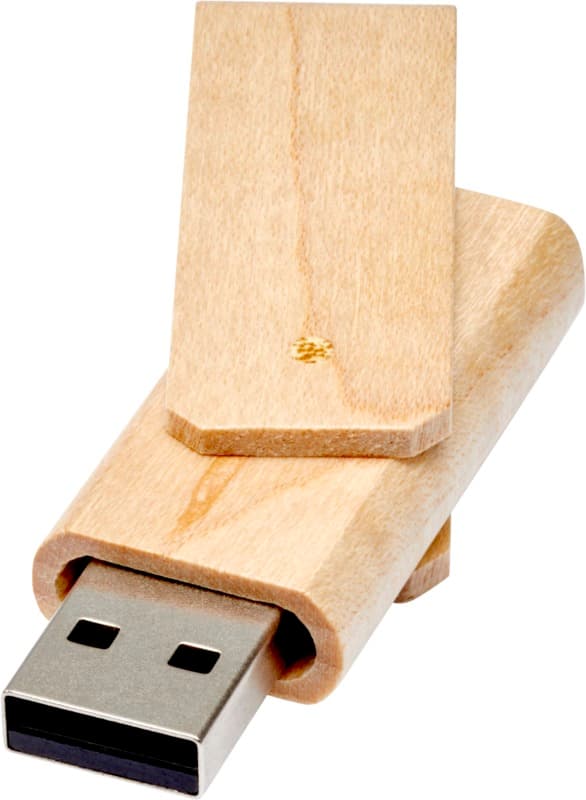 Rotate wooden USB
