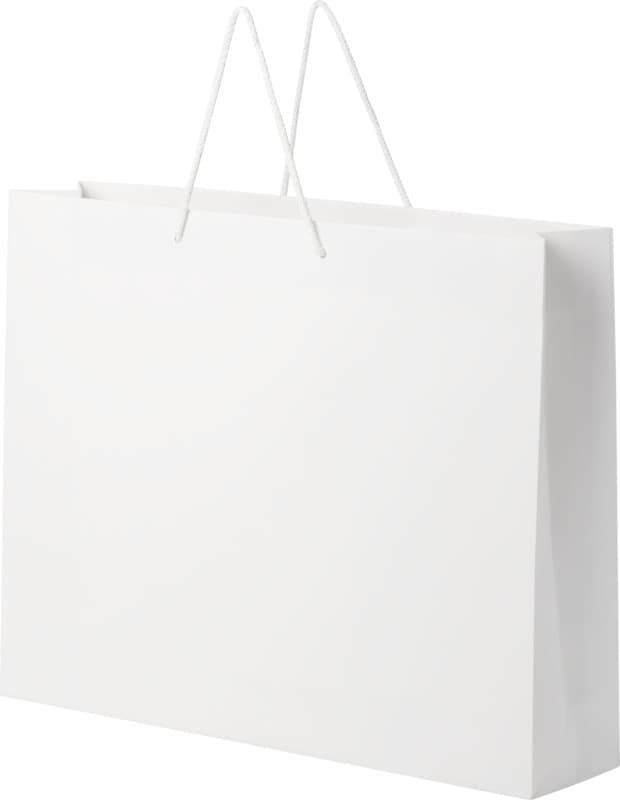 Handmade 170 g/m2 integra paper bag with plastic cord handles - 45 x 10 x 35 cm 4