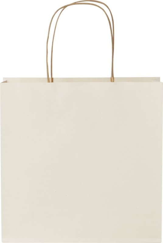 Agricultural waste 150 g/m2 paper bag with twisted handles - 24 x 9 x 24 cm 3