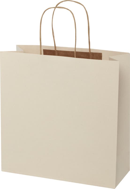 Agricultural waste 150 g/m2 paper bag with twisted handles - 31 x 12 x 31 cm 4