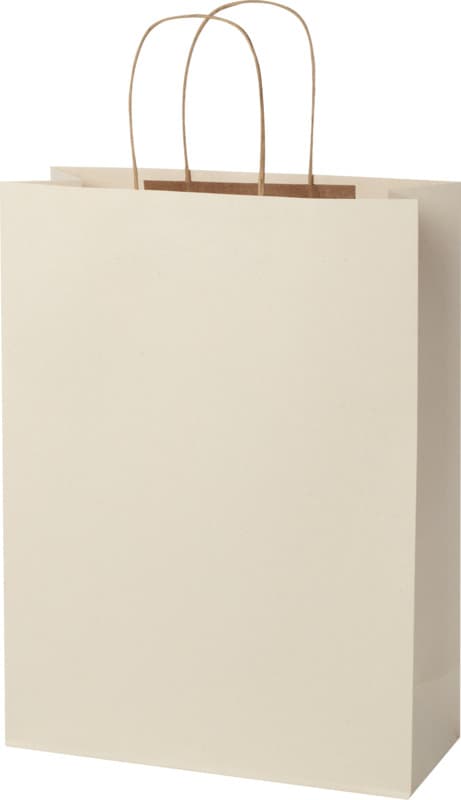 Agricultural waste 150 g/m2 paper bag with twisted handles - 31 x 12 x 41 cm 4