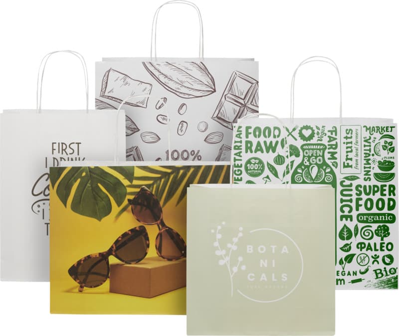 Kraft 120 g/m2 paper bag with twisted handles - 24 x 9 x 32 cm 5