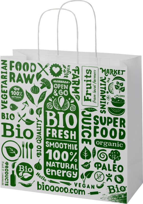 Kraft 120 g/m2 paper bag with twisted handles - 31 x 12 x 31 cm