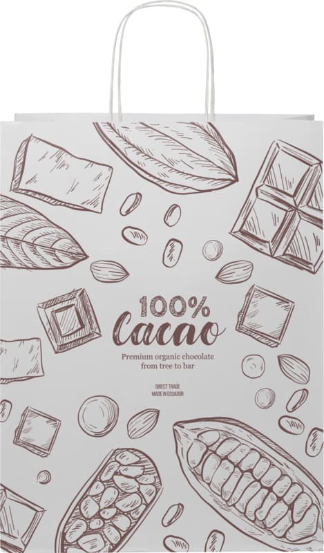 Kraft 120 g/m2 paper bag with twisted handles - 31 x 12 x 41 cm 2