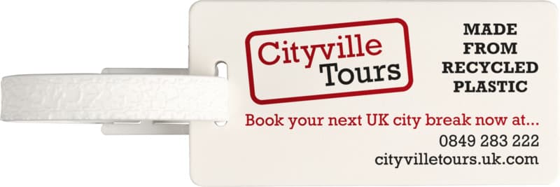 River recycled window luggage tag 4