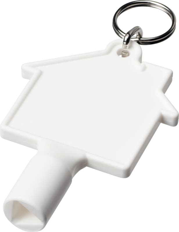 Maximilian house-shaped recycled utility key keychain