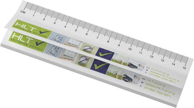 Sticky-Mate® recycled sticky notes with printed 15 cm ruler