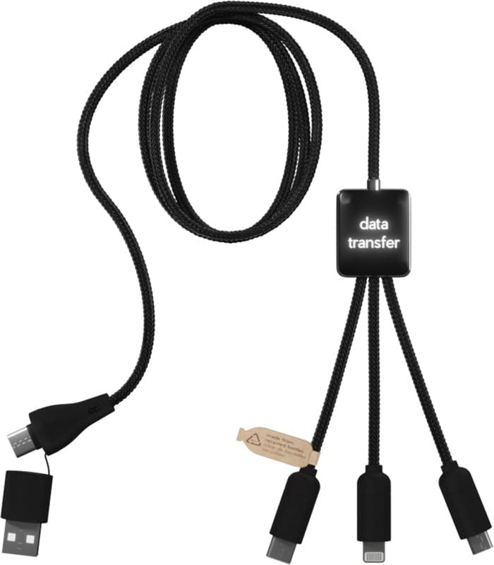 SCX.design C45 5-in-1 rPET charging cable with data transfer 2