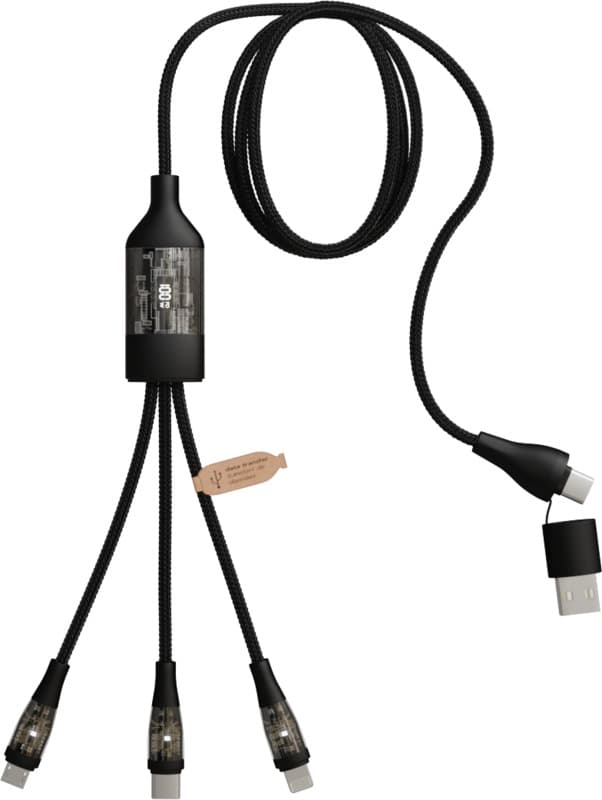 SCX.design C50 5-in-1 fast charging 100W/5A cable with digital display 2