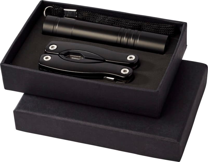 Scout multi-function knife and LED flashlight set