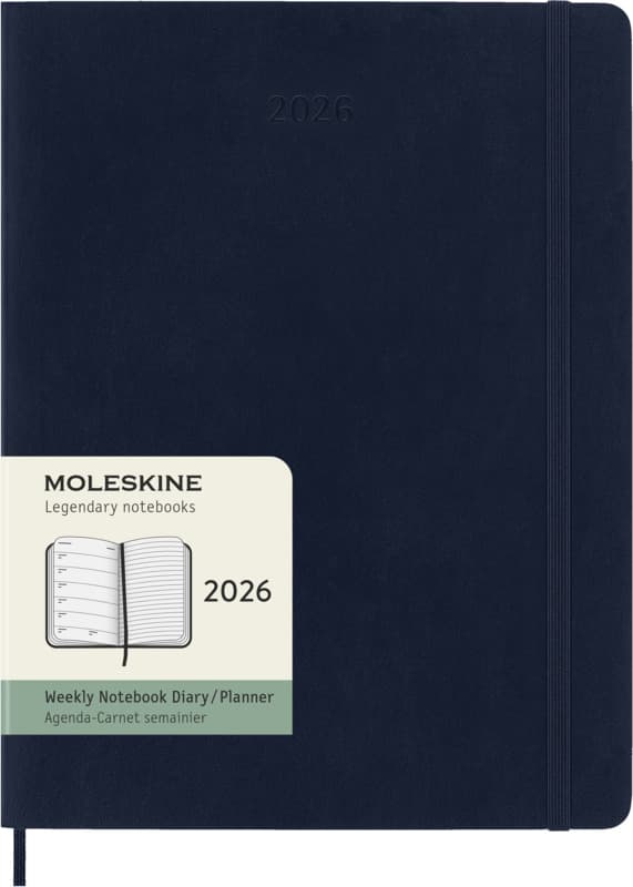 Moleskine soft cover 12 month weekly XL planner