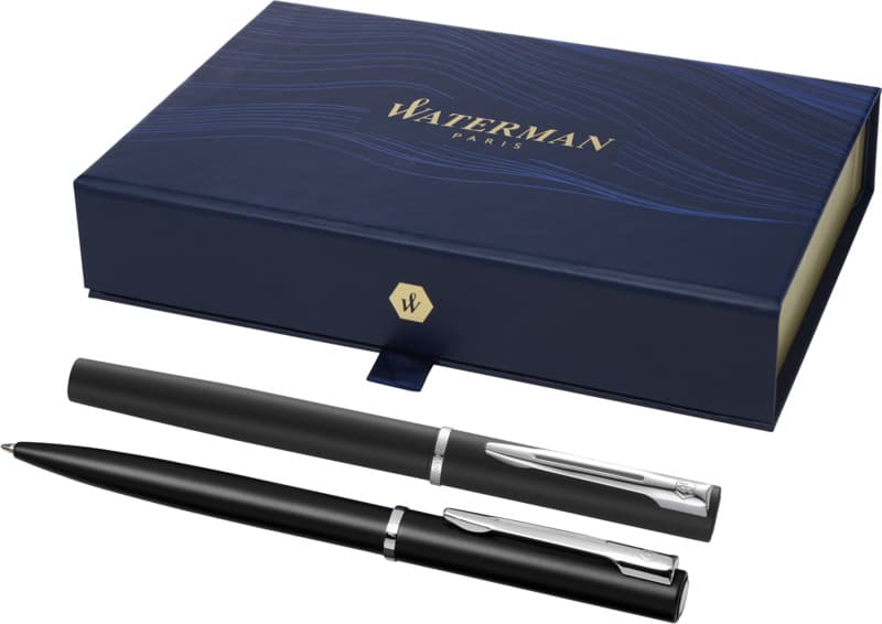 Waterman Allure rollerball and ballpoint pen set (black ink)