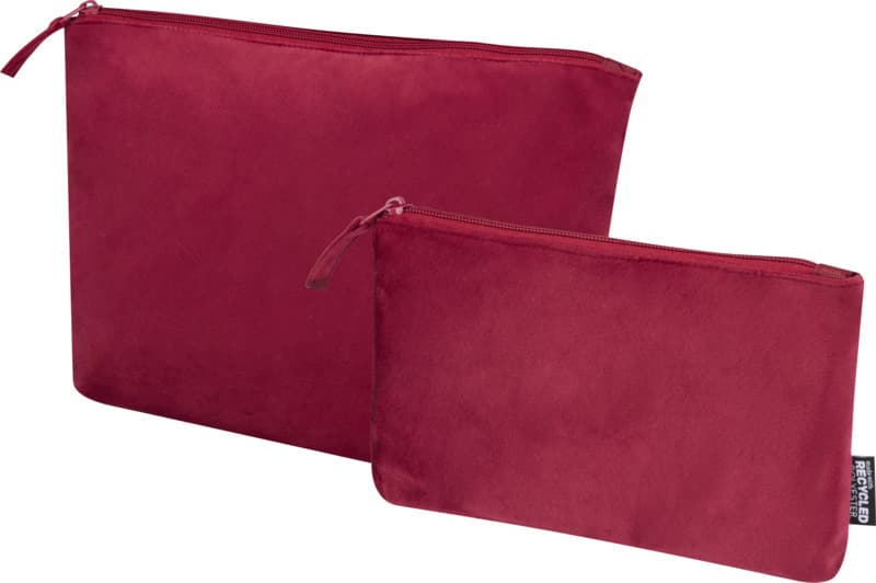 Swift GRS recycled velvet toiletry bag set