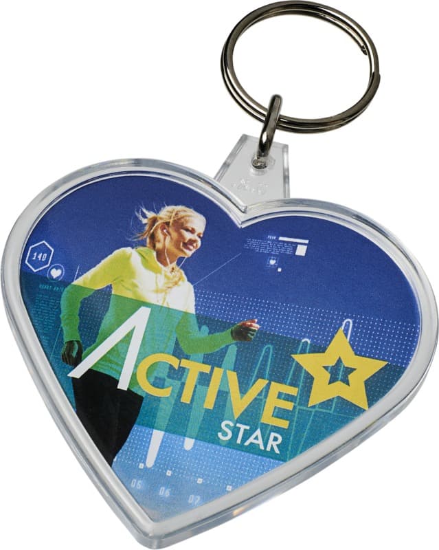 Combo heart-shaped keychain