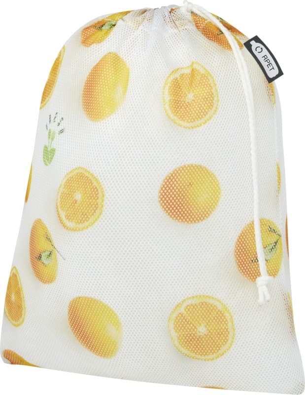 Recycled polyester grocery bag 25x32 cm