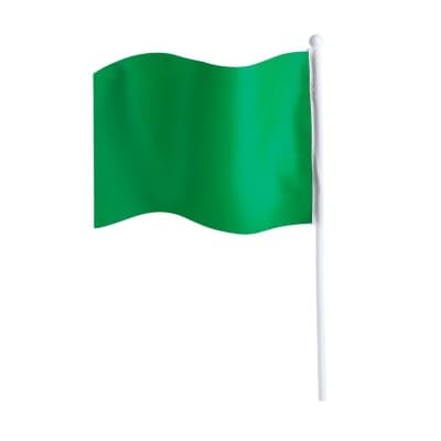 Handheld Polyester Flag - Green