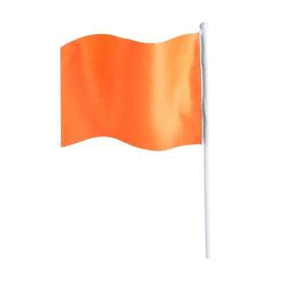 Handheld Polyester Flag - Orange