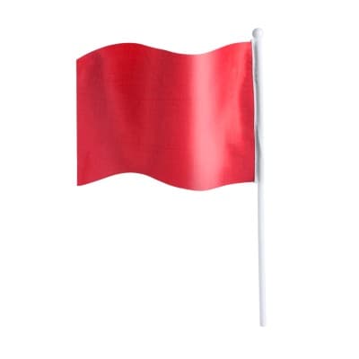 Handheld Polyester Flag - Red