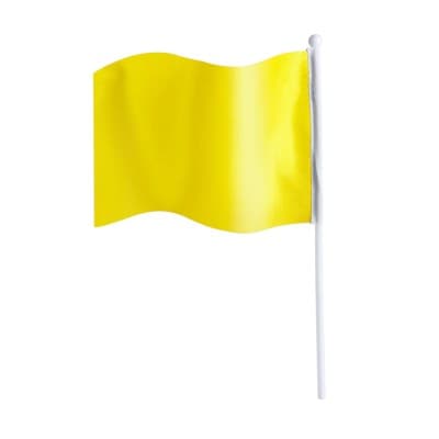 Handheld Polyester Flag - Yellow