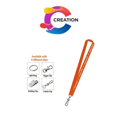 Creation Flat Polyester Lanyard Split Ring 25mm