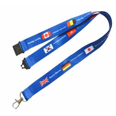 Dye Sublimated Lanyard With Safety Break And J-Hook - 15mm