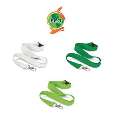 Eco Flat Polyester Lanyard - 10 mm - Split Ring