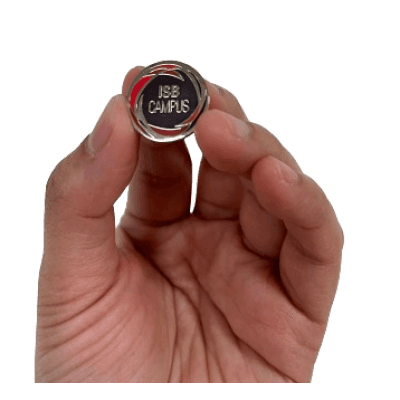 Hard Enamelled Pin Badge - 35mm - Keychain Attachment