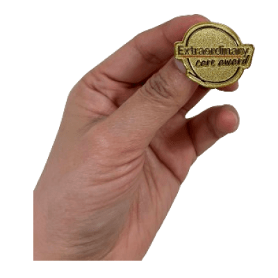 Soft Enamelled Pin Badge - 25mm - Keychain Attachment