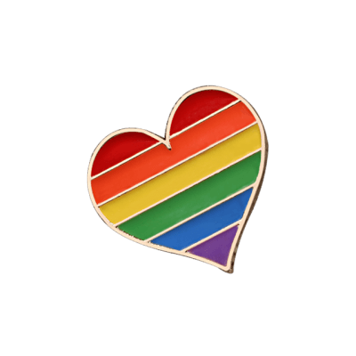 Rainbow Pin Badge - 25mm - Brooch Fitting
