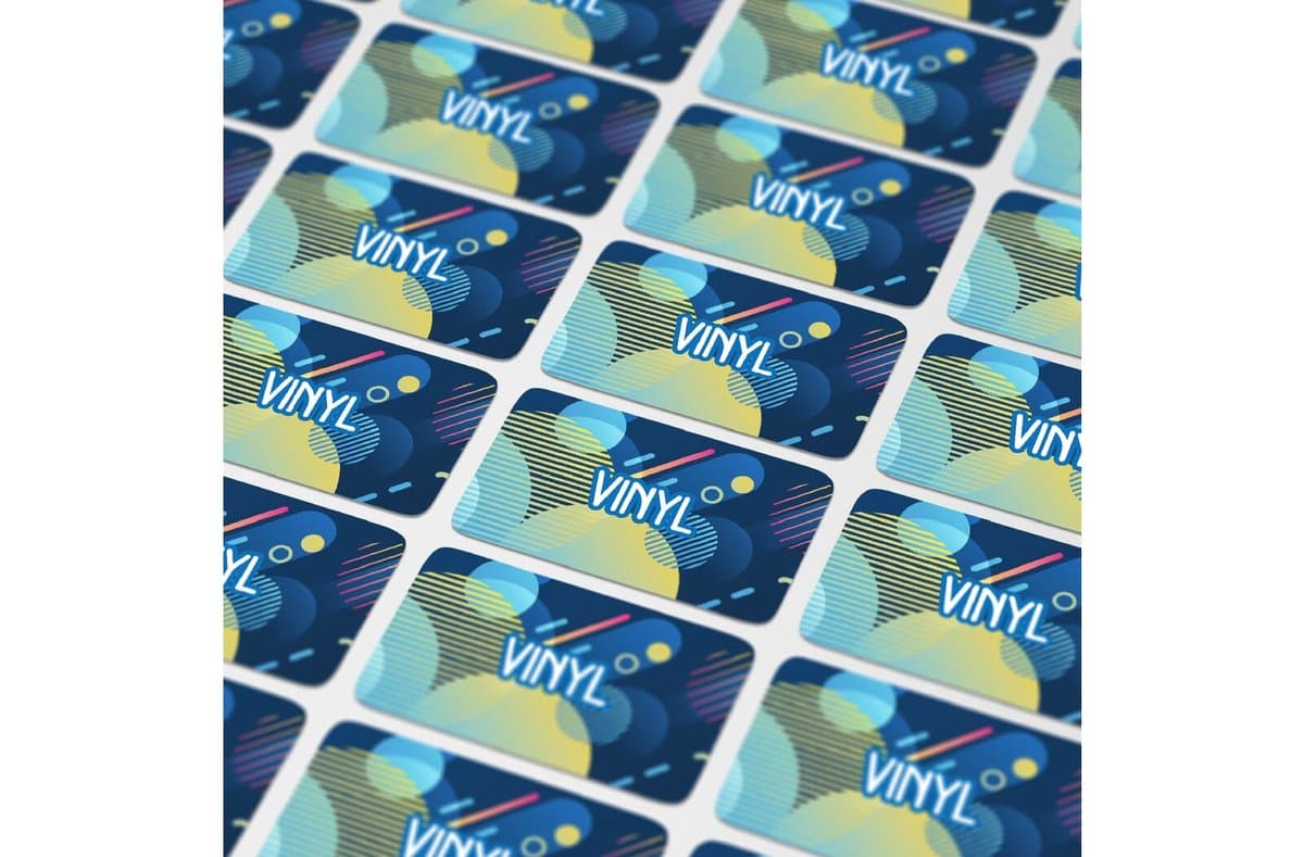 Vinyl Sticker Rectangle 30x15mm