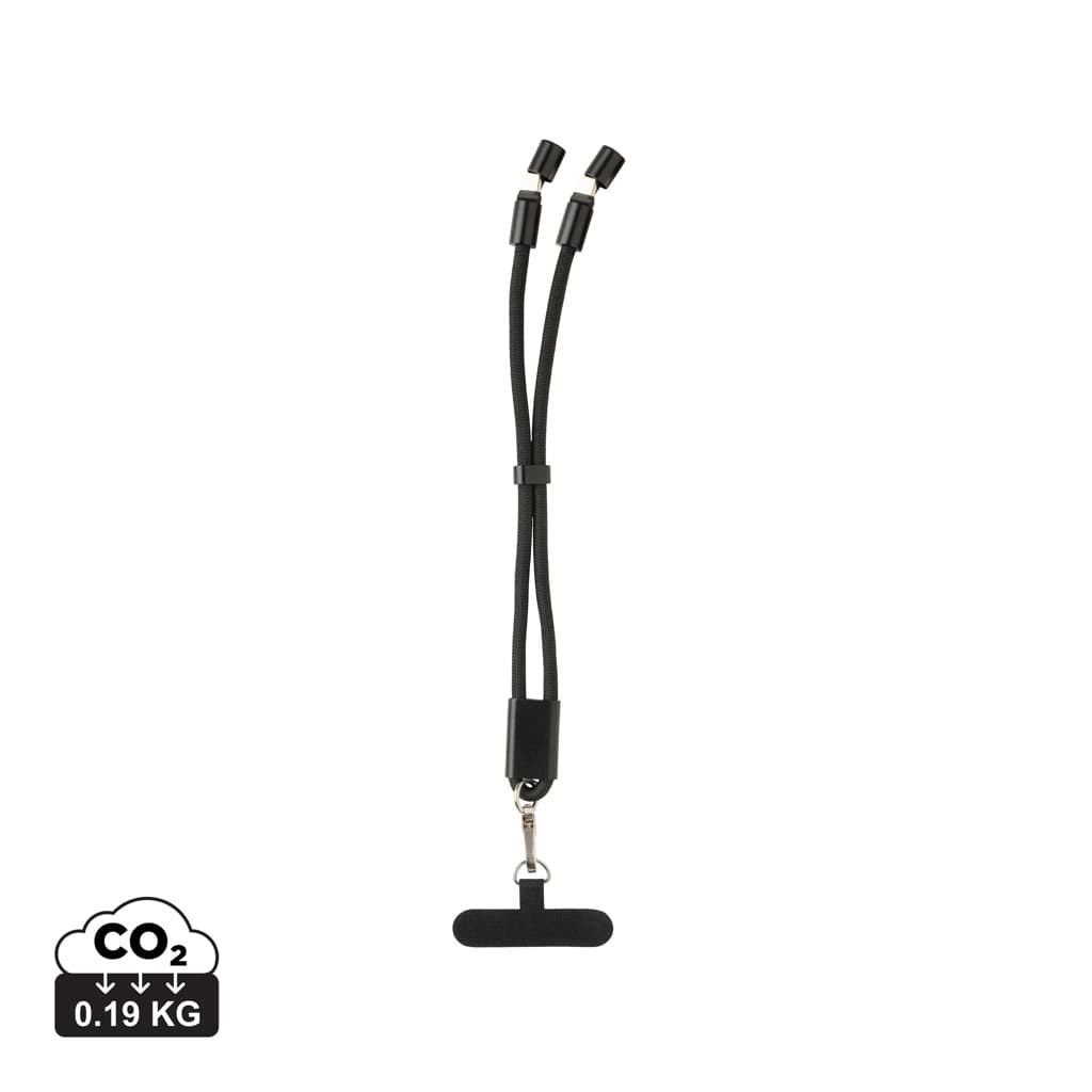 LoopAmp RCS RPET adjustable phone wrist strap 60W cable